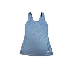 Women’s Gymshark logo tank top small blue